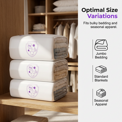 🧳 Buy 2 Get 1 FREE | Martie™ 3D Antibacterial Compression Bags (No Pump Needed)