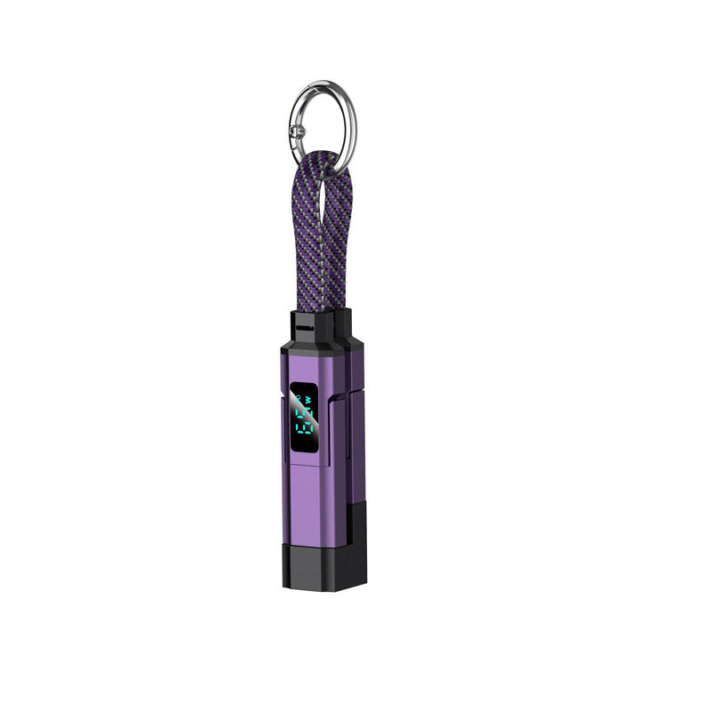 🔥HOT SALE 50% OFF🔥4-in-1 Digital Display Keychain Charging Cable (Offer)
