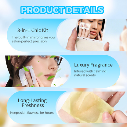 Martie™ 3-in-1 Oil-Absorbing Compact – Instant Matte Touch-Ups Anywhere