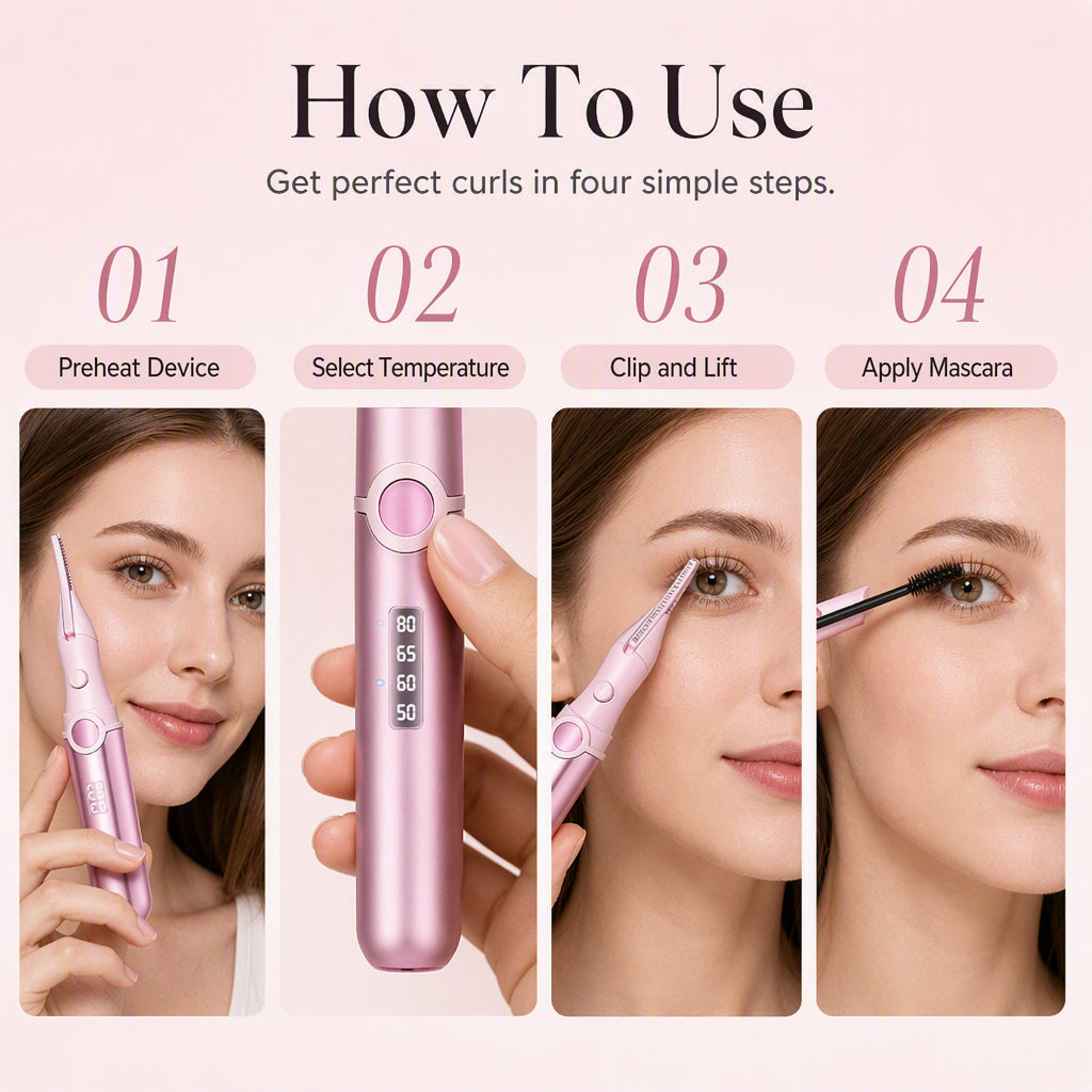 ✨Rechargeable Heated Eyelash Curler | Get Long-Lasting Perfect Lash Curls Anytime🔋